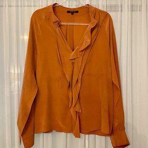 Rachel Roy Orange Silk Blouse